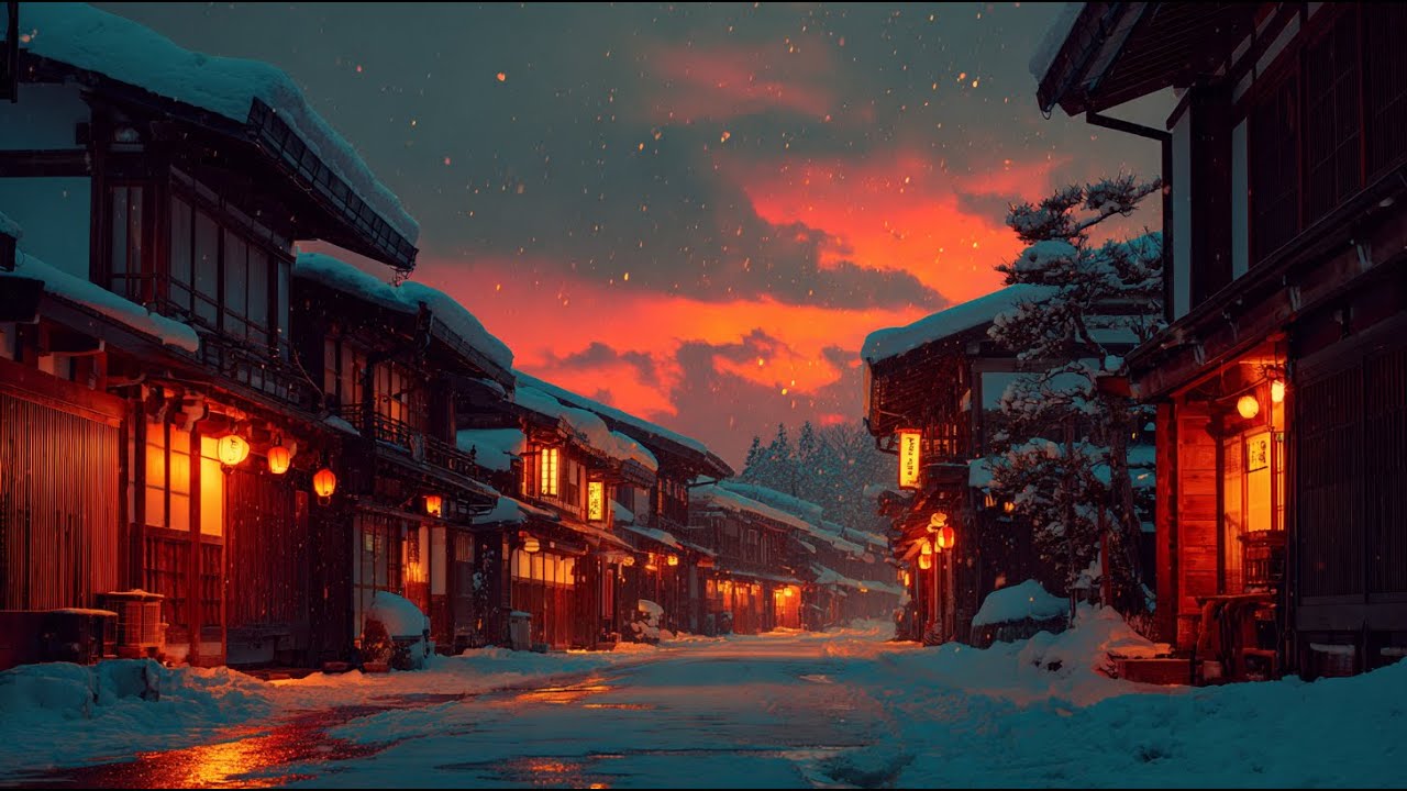 Nostalgic Japanese Lo-Fi Ambience 🌃 Retro City Lights[Lofi hiohop / Chill]