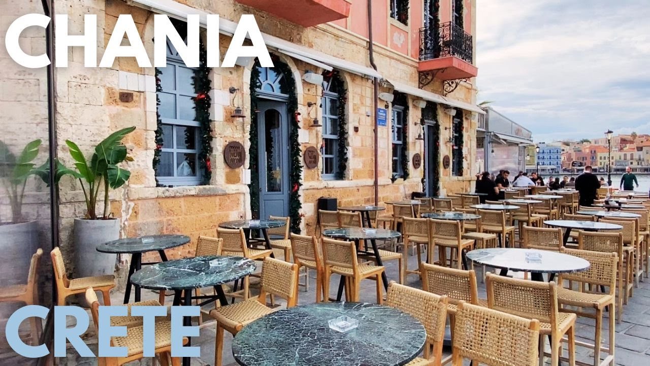 Picturesque Old Town Chania Crete Greece 🇬🇷 in December