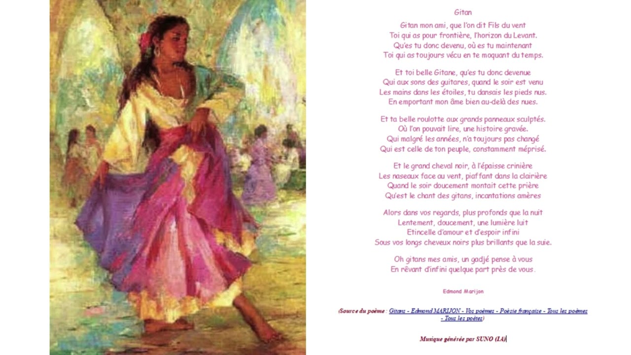 Gitan (poeme Edmond Marijon) - Musique générée par SUNO IA