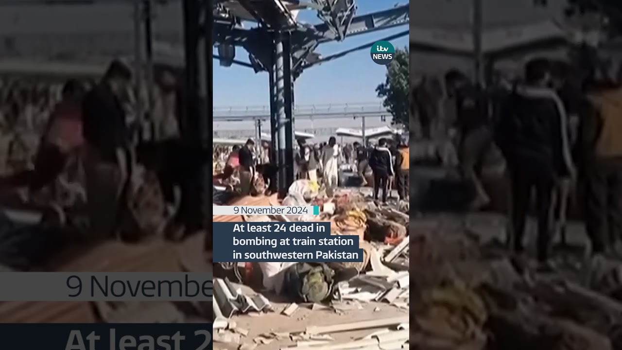 Around 100 people were waiting for a train in Pakistan's Balochistan region #itvnews