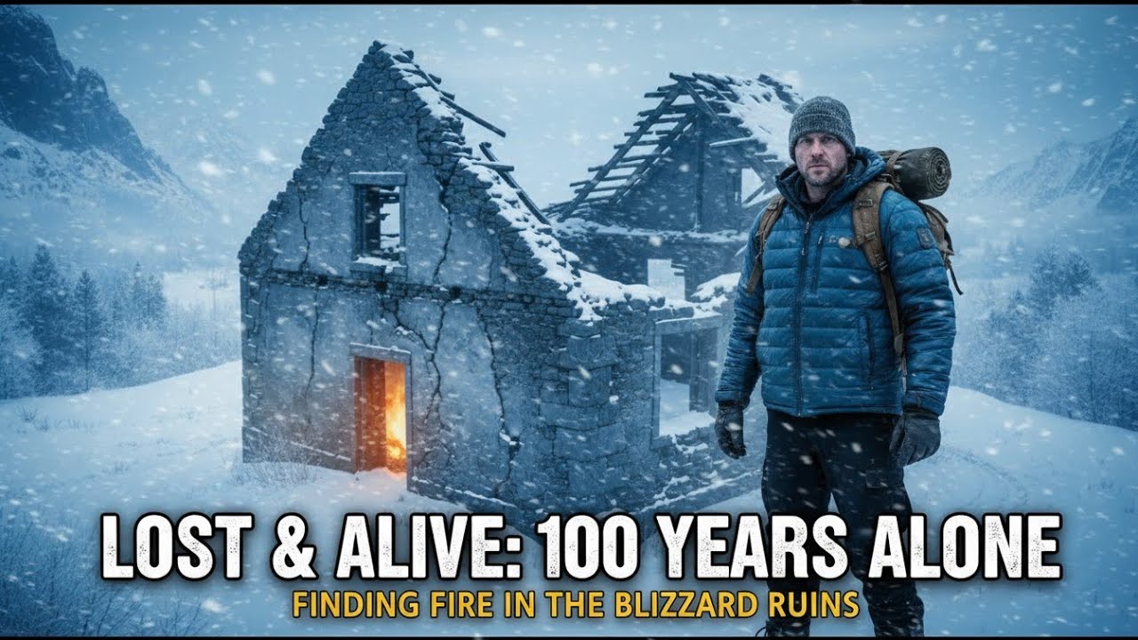 100-Year-Old Abandoned Ruin in Snow  Survival Exploration