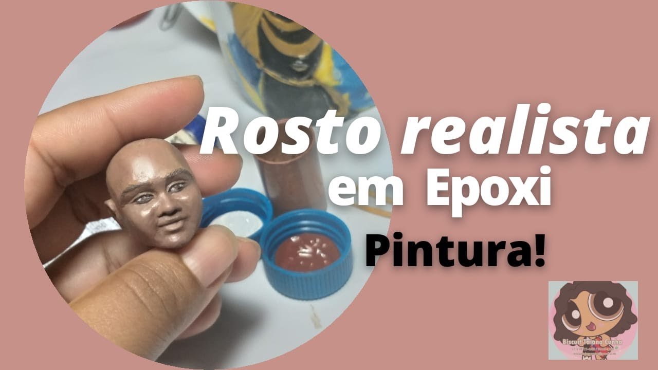 Pintura no rosto realista feito em epox (escutura epox /biscuit )/Pintura realista.