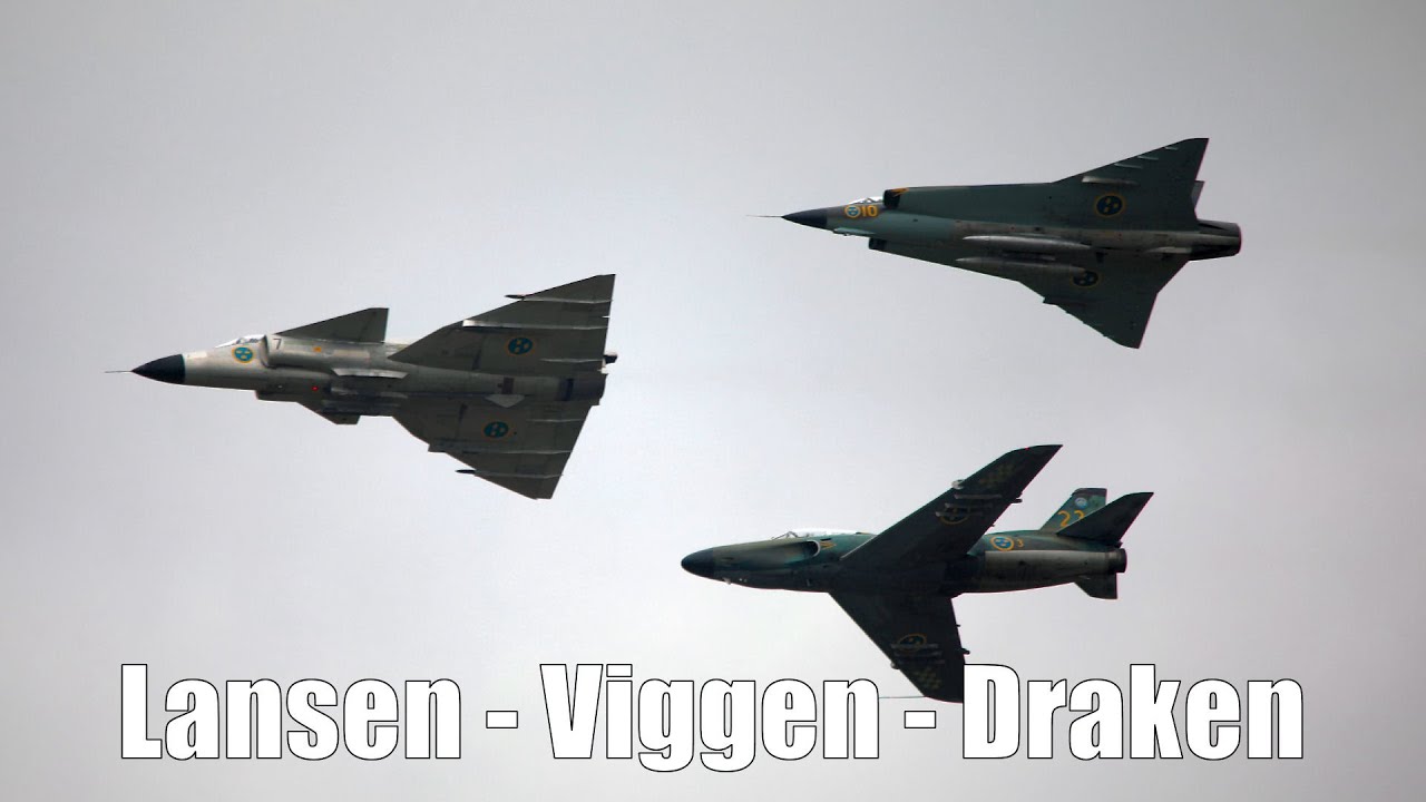 Swedish Air Force History: Saab Draken, Saab Lansen and Saab Viggen Full Airshow - SweAF 2022