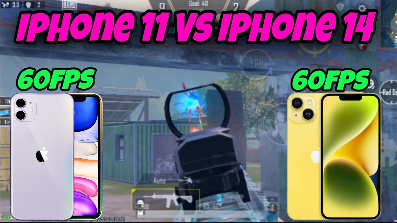 iPhone 11 vs iPhone 14 💗 1v1 tdm pro player | 60fps vs 60fps 