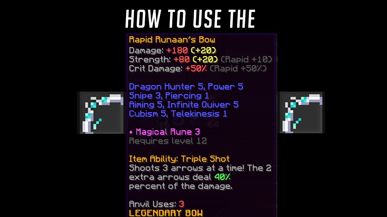How to Use the Runaans Bow | [Hypixel Skyblock]