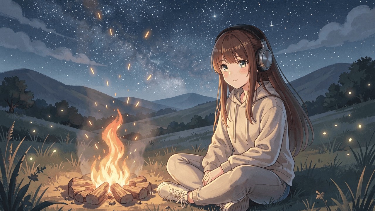 Peaceful Campfire Lo-Fi Mix 🔥 1 Hour Chill Beats for Deep Focus & Relax