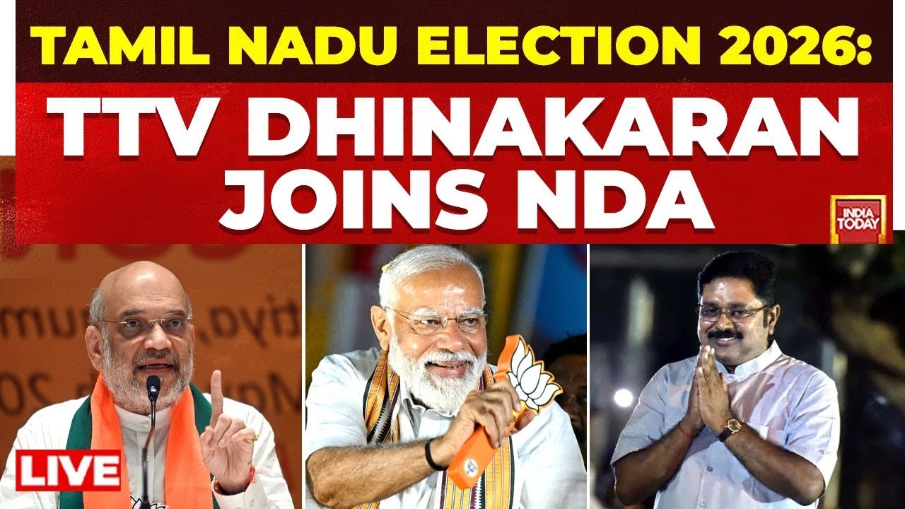 TTV Dhinakaran Joins NDA Live Updates: TTV Dhinakaran News | Tamil Nadu Election 2026 | India Today
