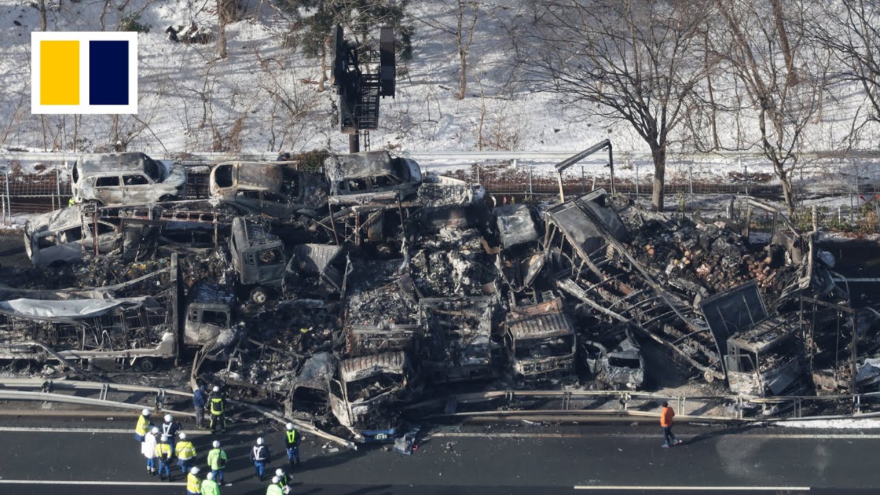 Massive highway pile-up in Japan leaves 2 dead, 26 injured