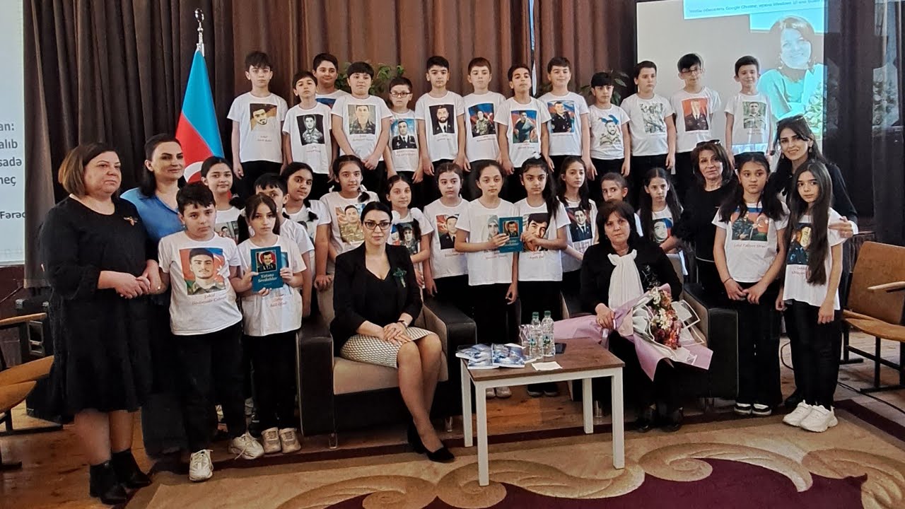 Sevda İbrahimlinin Vətənə sevdalılar kitabının 144 nömrəli məktəbdə keçirilən tədbiri