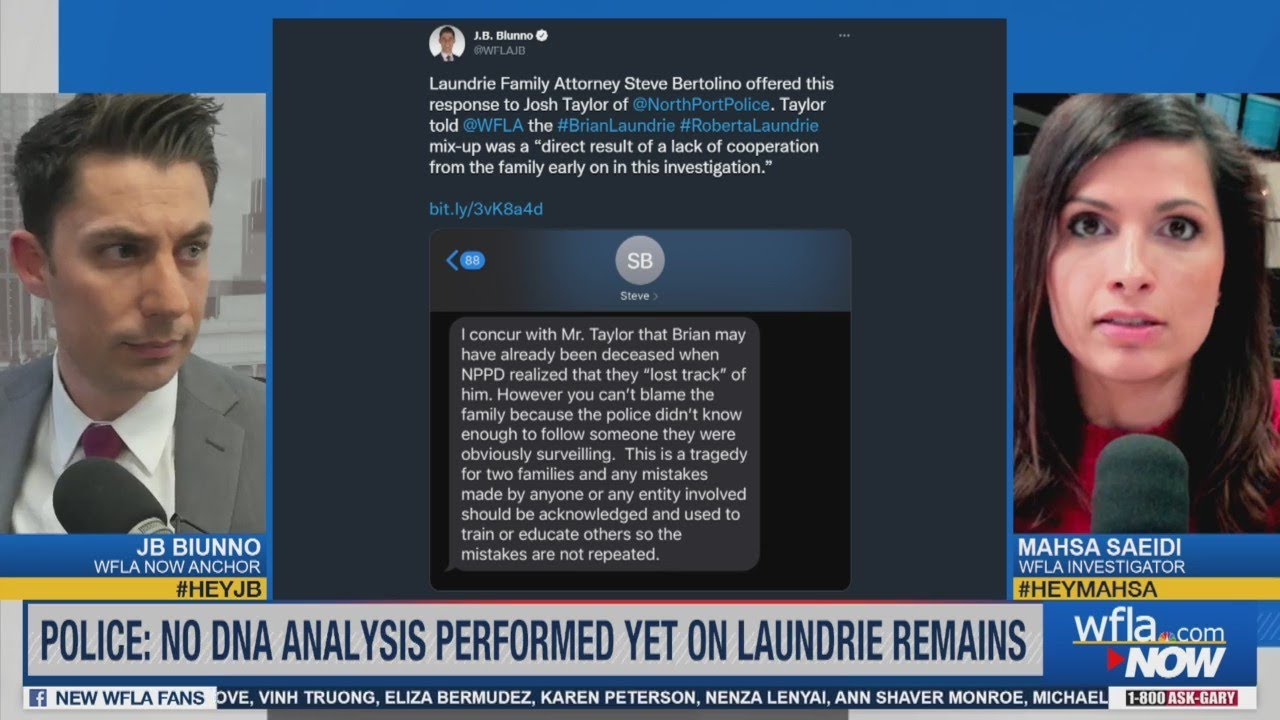 WFLA Now: No DNA Analysis Yet on Laundrie Remains, 'Lack of Cooperation' by Family says NPPD