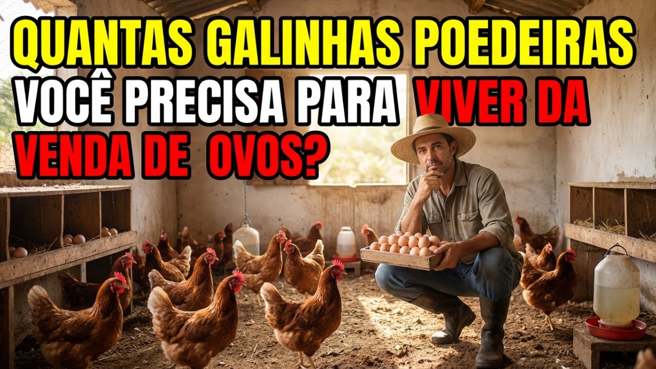 De quantas galinhas poedeiras você precisa para conseguir viver da produção de ovos