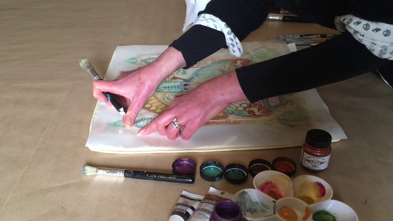 How to stencil a cushion cover