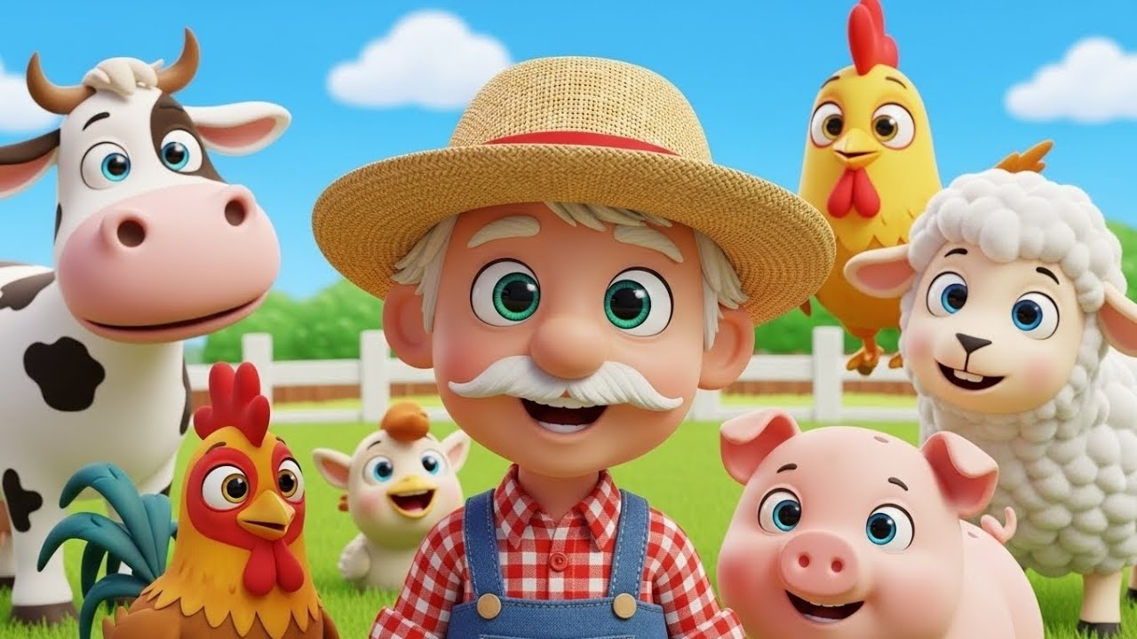 Old MacDonald Had a Farm 🐮🎵 | Cartoon Nursery Rhymes for Kids