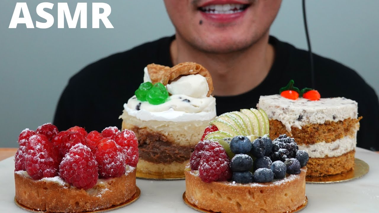 ASMR | Fruit Tarts + Mini Cakes  | The Hangry Mole