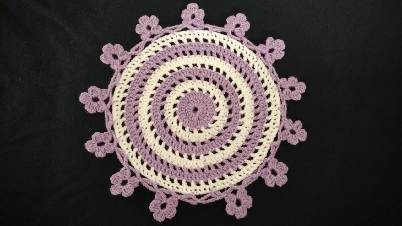 DIY - AWESOME TABLE MATE FROM WOOLEN || HOW TO MAKE THALPOS MAT FROM WOOLEN FLOWERS