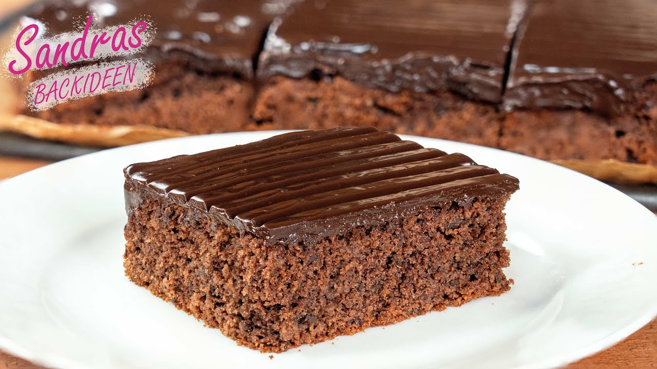 Gewürzkuchen saftig mit Schokoladenguss | Rezept Lebkuchen vom Blech