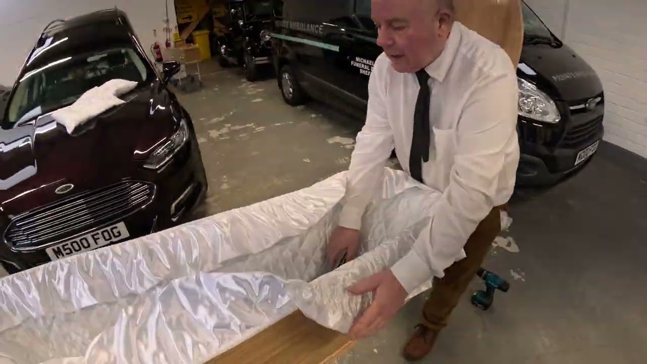 dressing a coffin. and me playing Dead