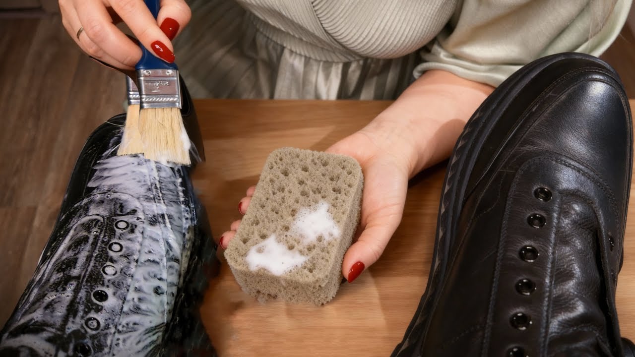 🔥 Dirty Shoes Restored to Shine | ASMR Leather Cleaning & Polish
