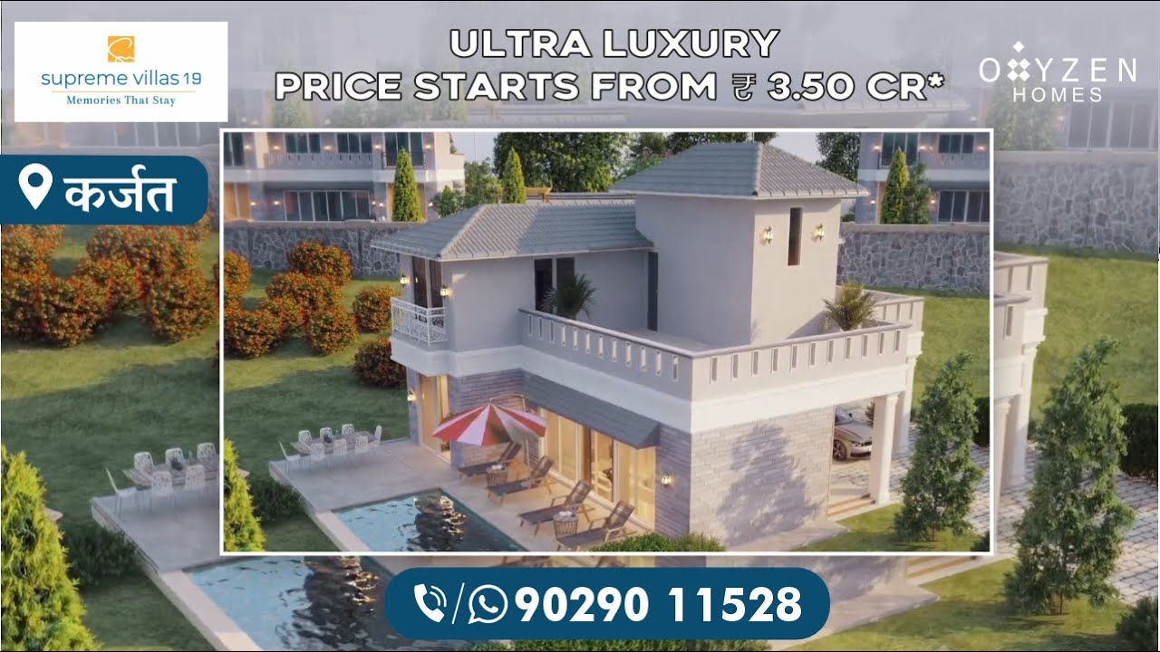 Supreme Villas 19 || Ultra Luxury || Karjat || Price starts from 3.50 Cr* ||Call&WhatsApp📞9029011528
