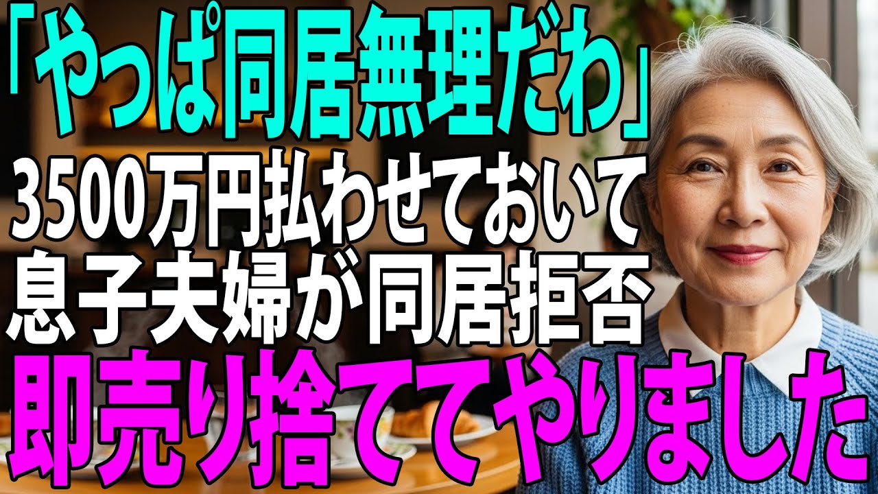 【シニアライフ】「同居、やっぱり無理だわ」同居を約束し3500万円の二世帯を建ててあげたにも関わらず、引っ越し当日に裏切った息子夫婦。復讐のために即座に売り払った結果…【60代以上の方へ】