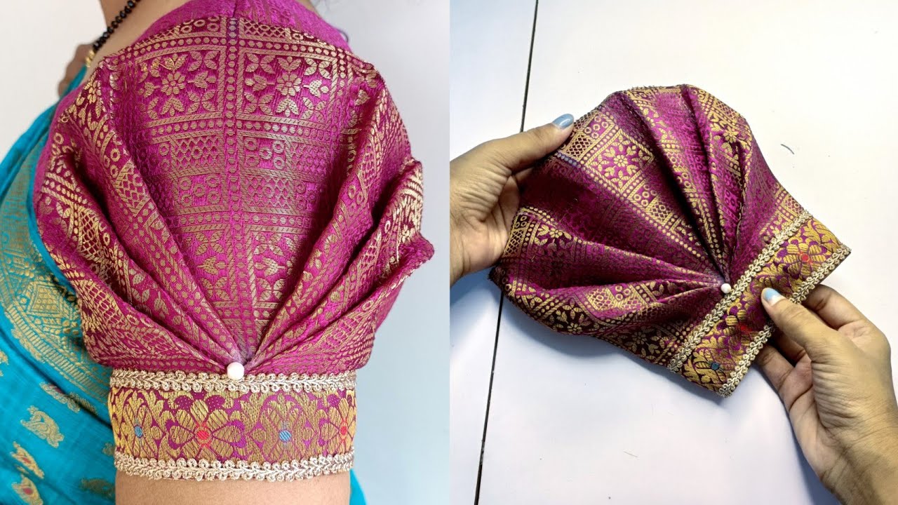 Beautiful sleeves design cutting and stitching|origami sleeves design| baju ki design. हिंदी में।