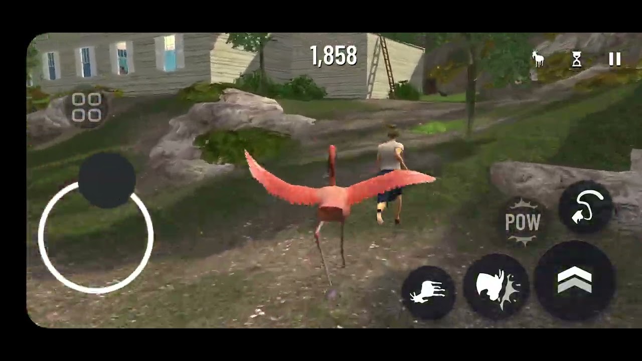 Menjadi flamingo yang menontrol pikiran orang  (goat simulator) part 2