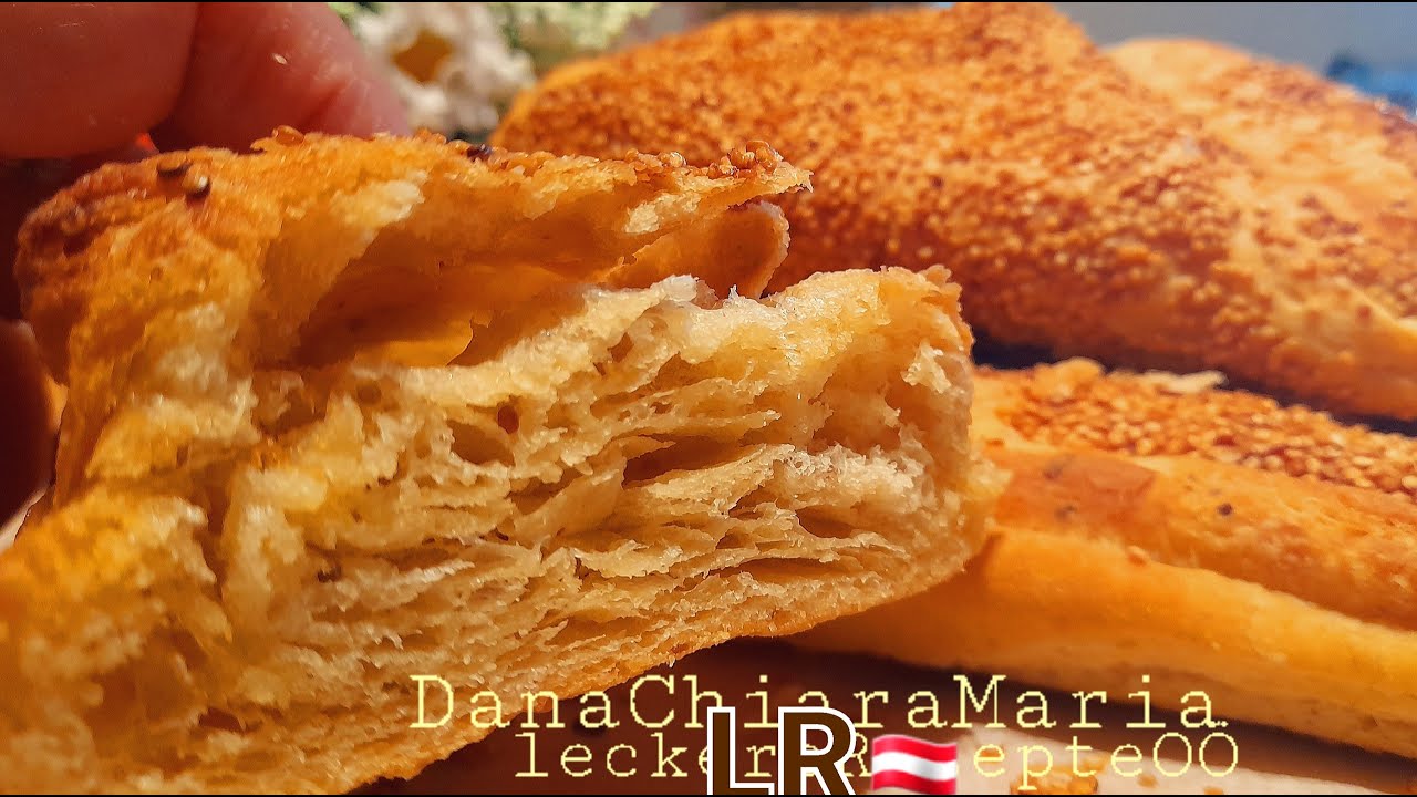 leckere Rezepte OÖ 🇦🇹 Brot & Gebäck das beste Croissant-Teig-Rezept - Sesamecken / Plunderteig