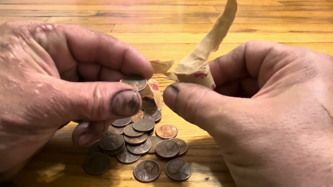 Looking through a bag or rolled wheats pt: 1 #coinrollhunting #coins 