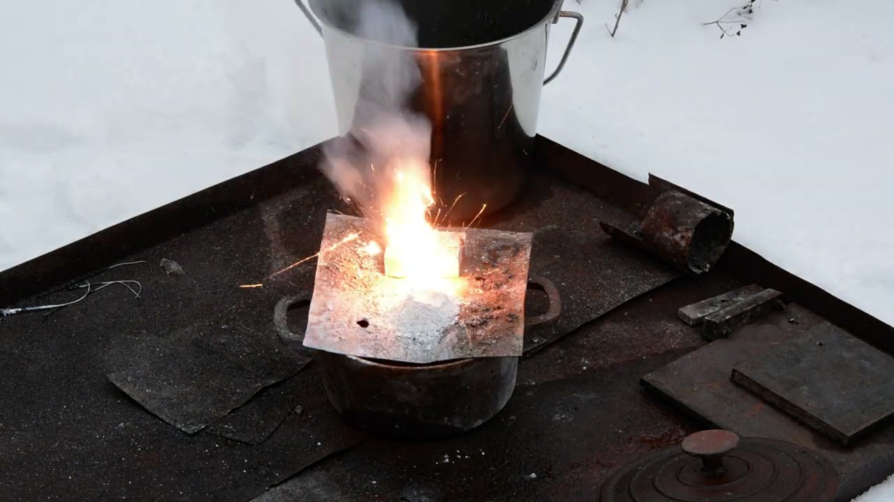 Thermite: Calcium + magnesium oxide ( Ca+MgO )