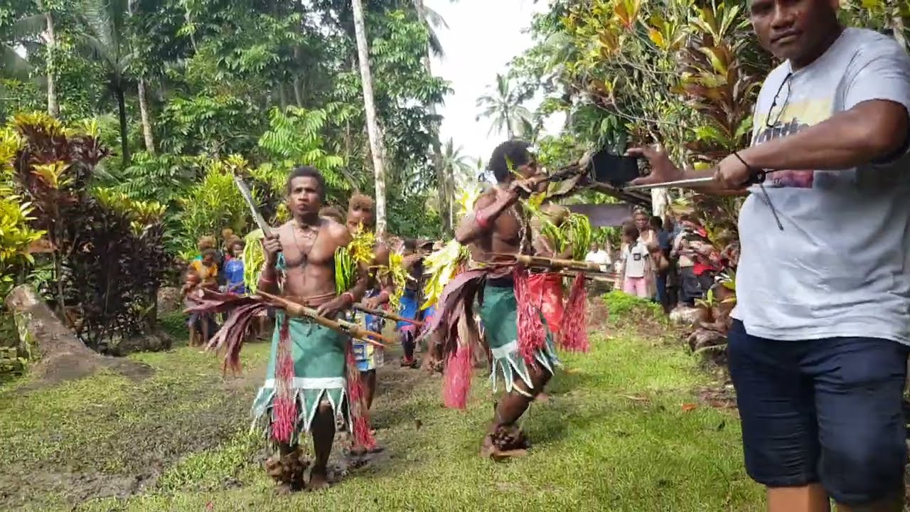 Welcoming Bishop Sam Sahu to Lathalu Village, Malu'u, North Malaita.