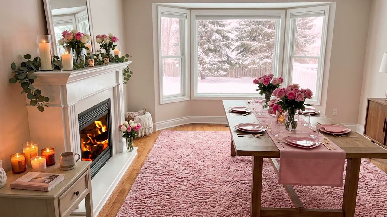 Quiet Winter Comfort | Fireplace Glow & Gentle Piano