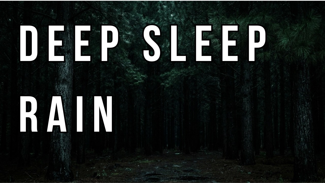 Deep Sleep Rain Sounds 🌧️ Dark Pine Forest Path | Soothing Rain for Insomnia & Anxiety Relief