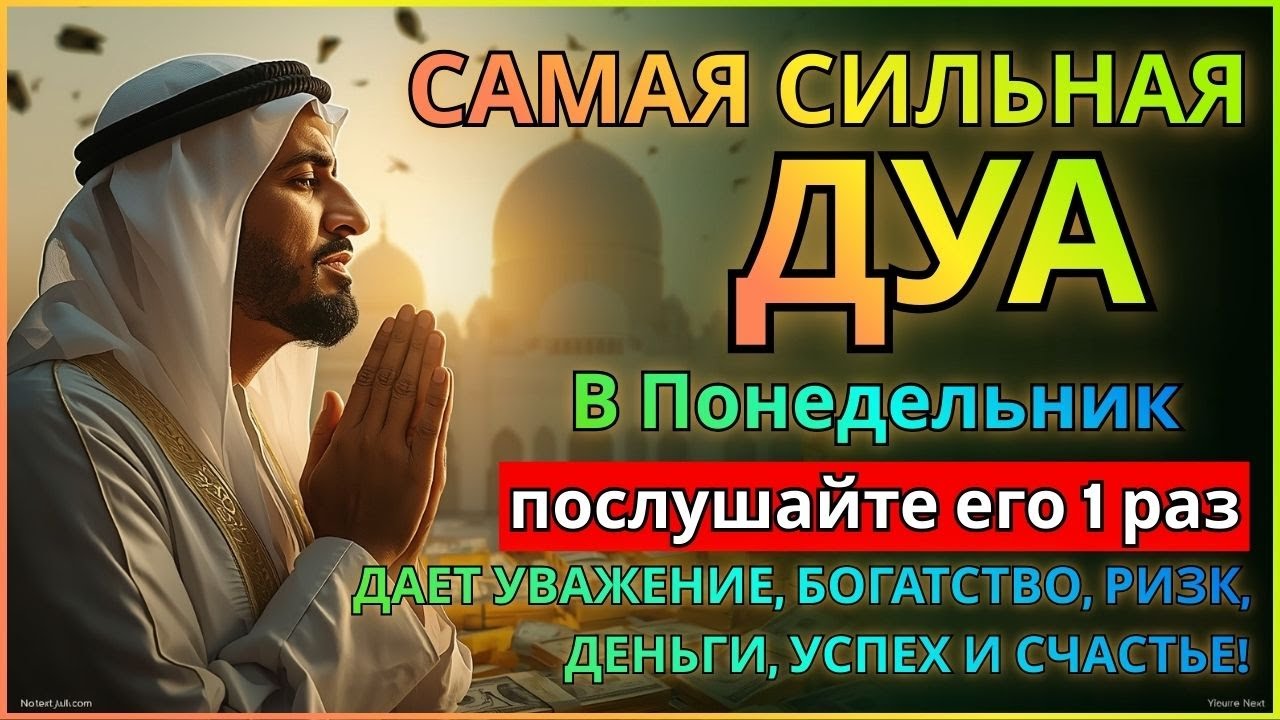 САМАЯ СИЛЬНАЯ Дуа в ПОНЕДЕЛЬНИК Все желания сбываются! #дуа