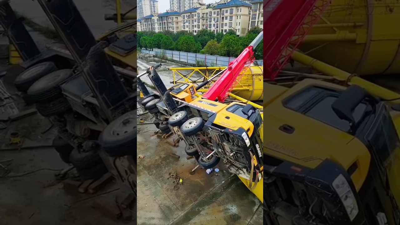 Sany Crane Accident |lifting failure |Heavy Equipments #shorts #viralvideo