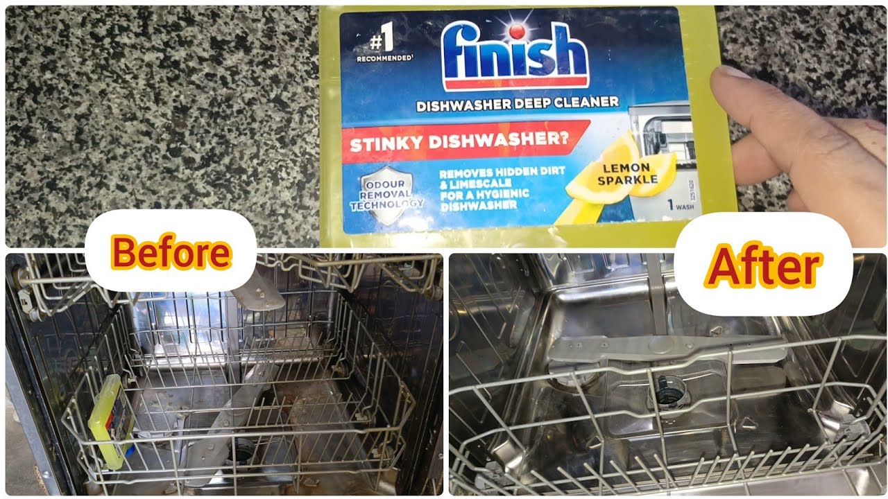 How to deep clean dishwasher using finish cleaner manual and automatic