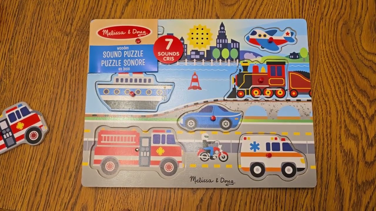 Звуковая головоломка Melissa And Doug: Транспортные средства в движении