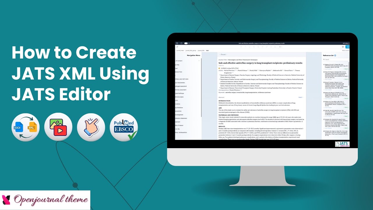 How to Create JATS XML Using JATS Editor