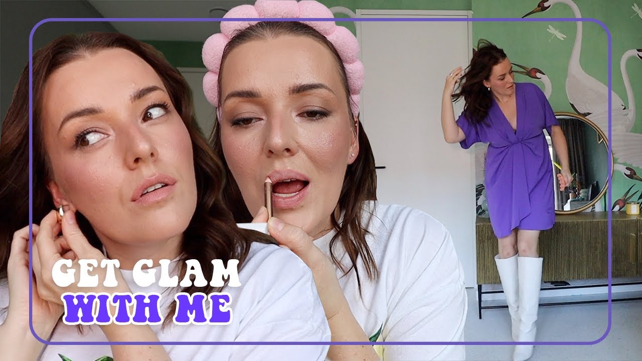 Get glam with me voor een Youtube feestje - make-up, haar, outfit | Beautygloss