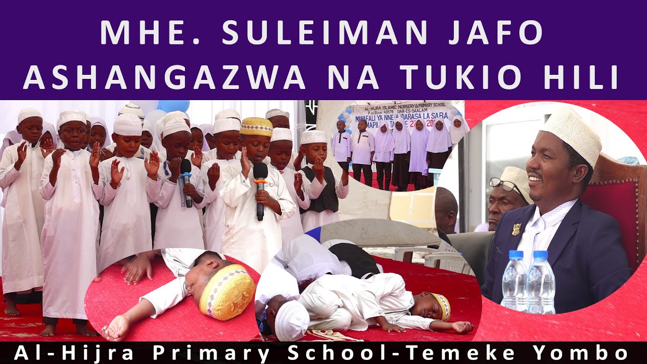 MTOTO AZIMIA NDANI YA IGIZO LA SWALA, KATIKA MAHAFALI SHULE YA AL-HIJRA ISLAMIC PRIMARY SCHOOL.