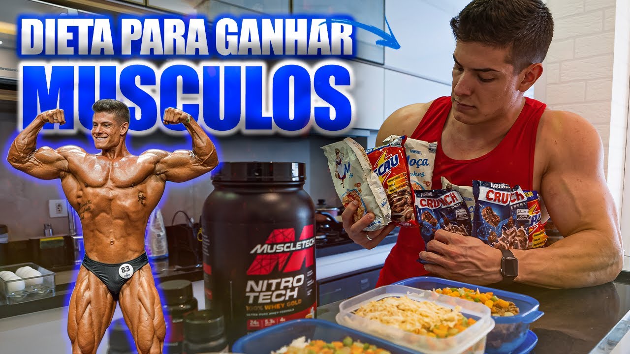 TUDO O QUE EU COMO EM UM DIA PRA GANHAR MÚSCULOS - OFF SEASON