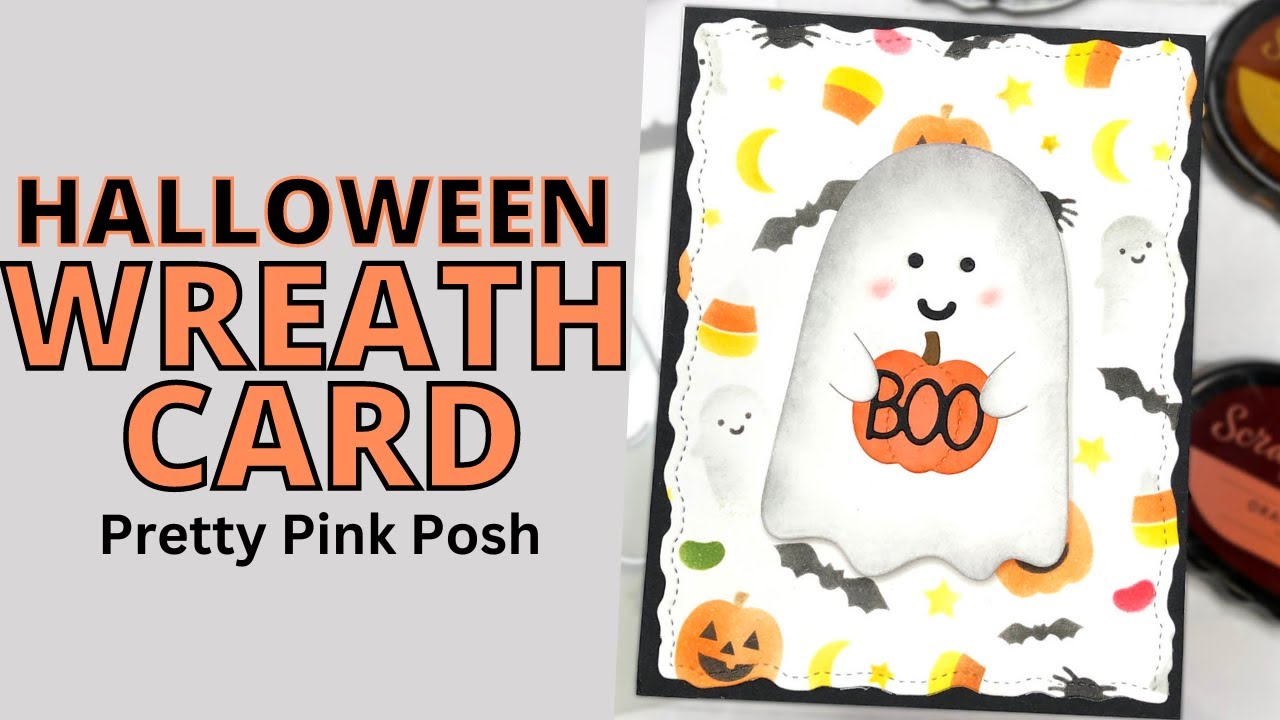 Halloween Wreath Card Tutorial | Pretty Pink Posh
