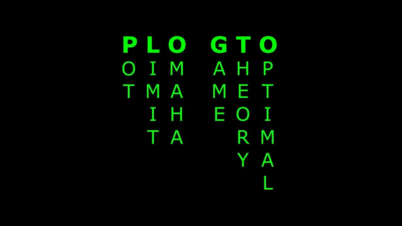 PLO GTO. Wake up ...