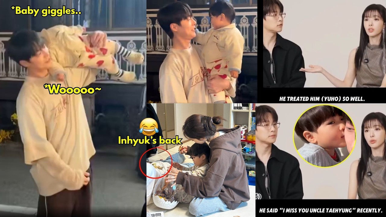 Not Inhyuk squishing Yooho’s little face like it’s stress-relief slime🤣