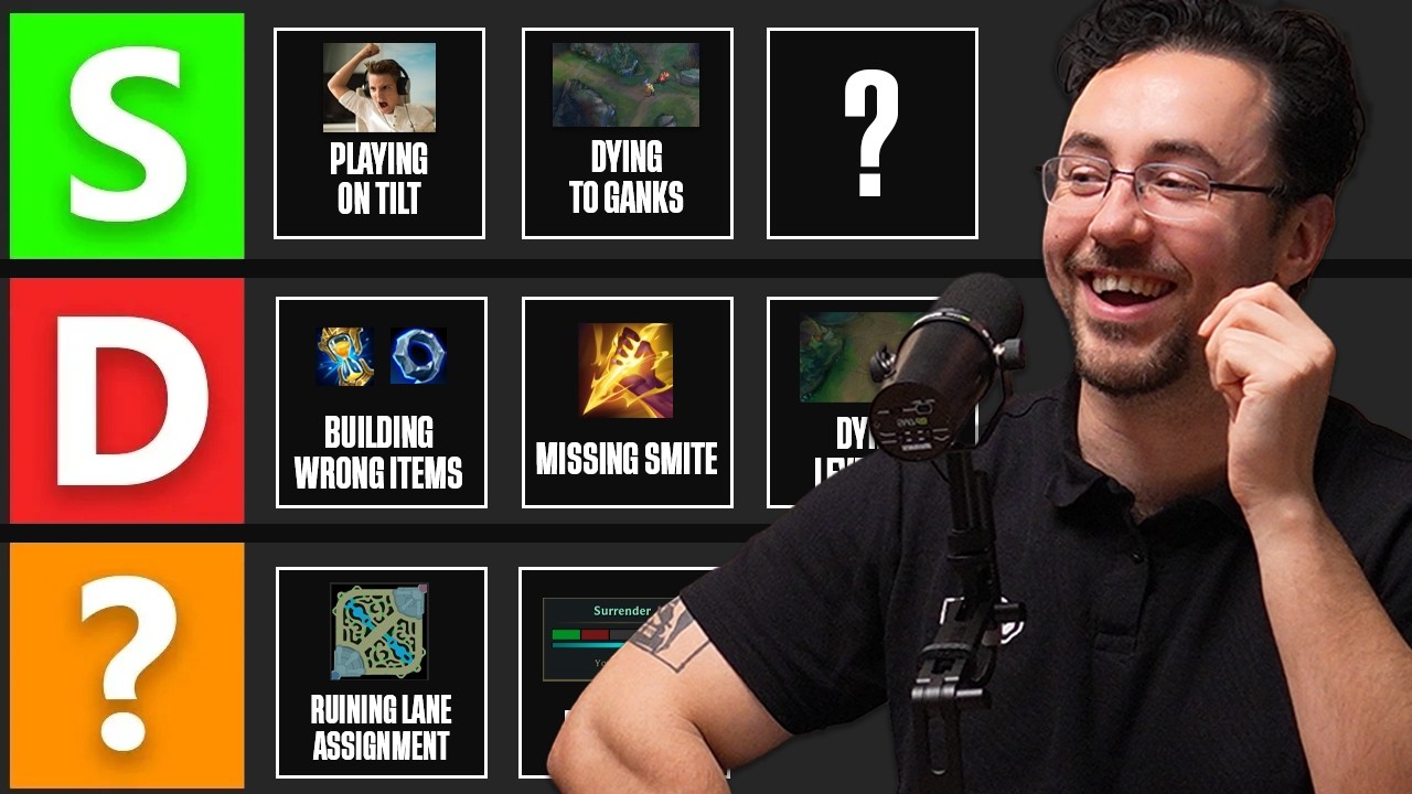 We Rank Every Mistake in League of Legends - Tier List for All Ranks and Roles