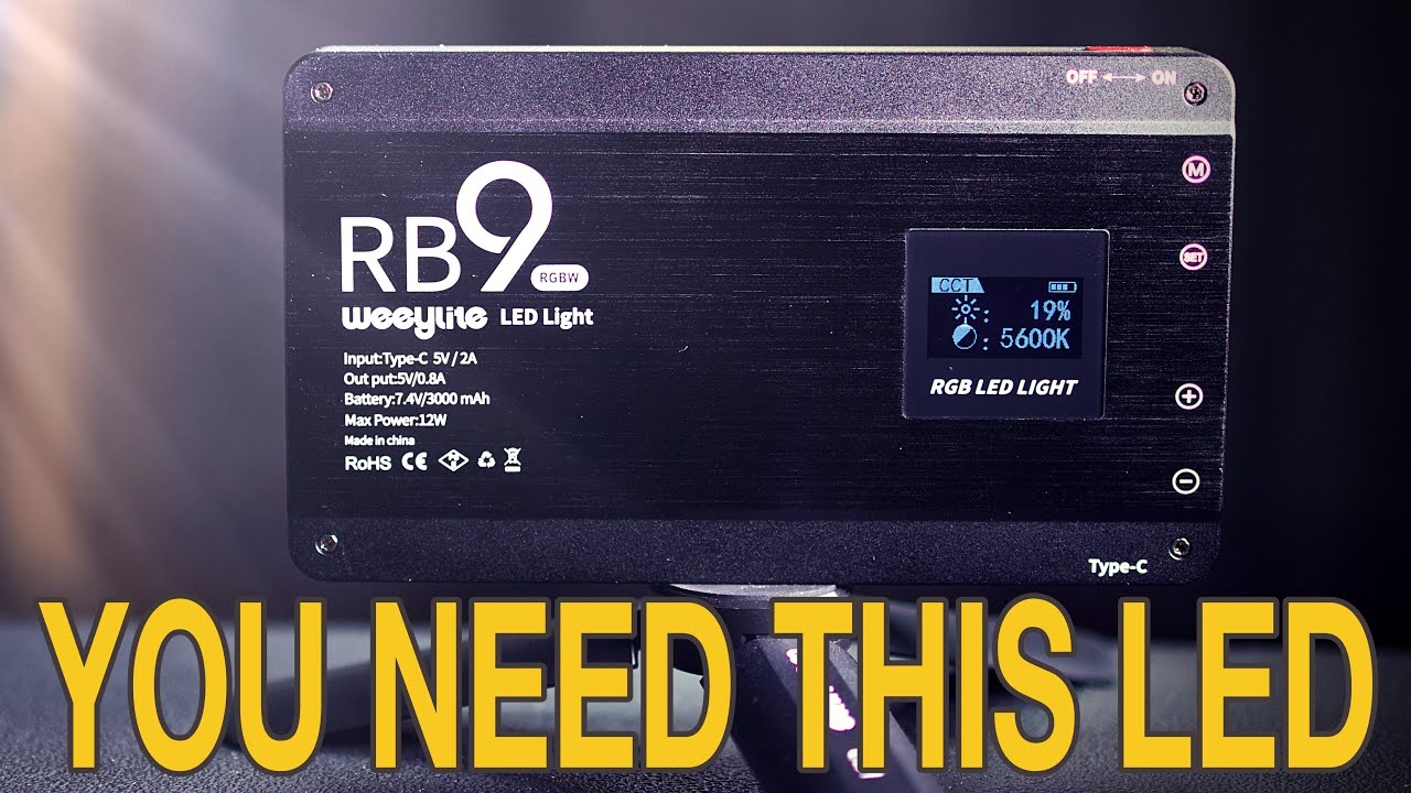 Weeylite RB9 RGBW Portable and Functional Full Color LED Light