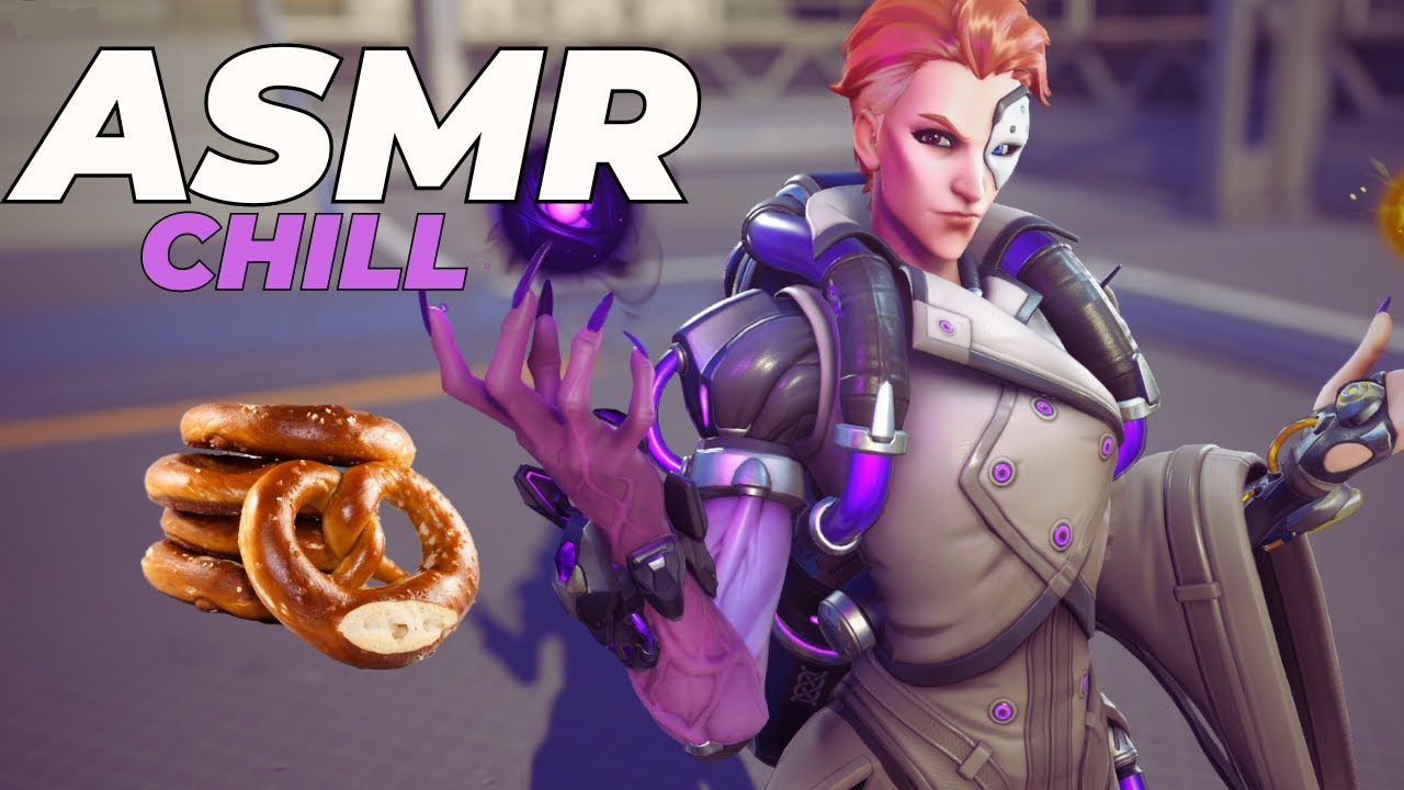 Pretzel ASMR 😋Let's Hang Out and Play Moira! Eating Sounds, Whispering, Keyboard Sounds
