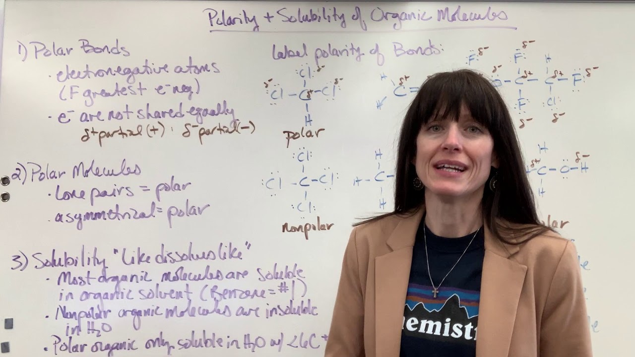 Polarity and Solubility of Organic Molecules