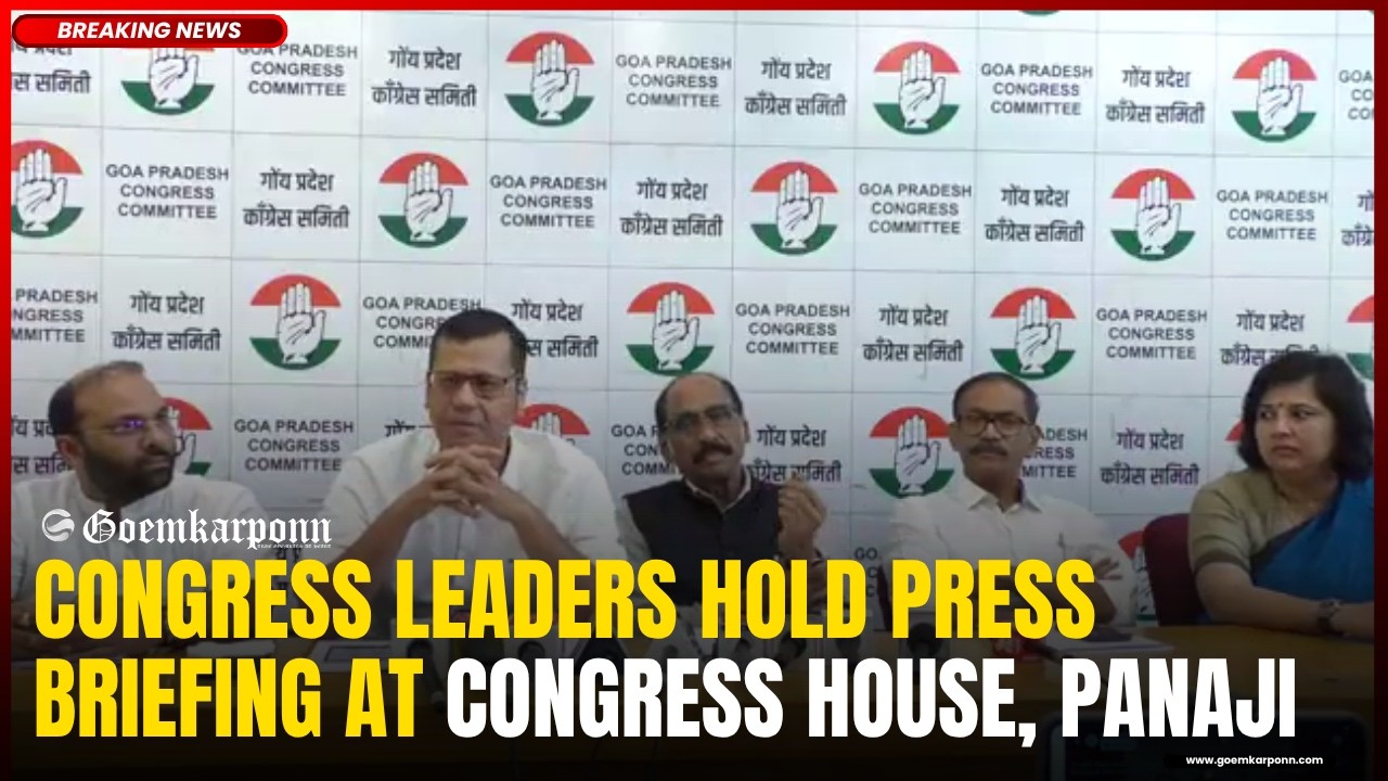 Congress Leaders Hold Press Briefing at Congress House, Panaji