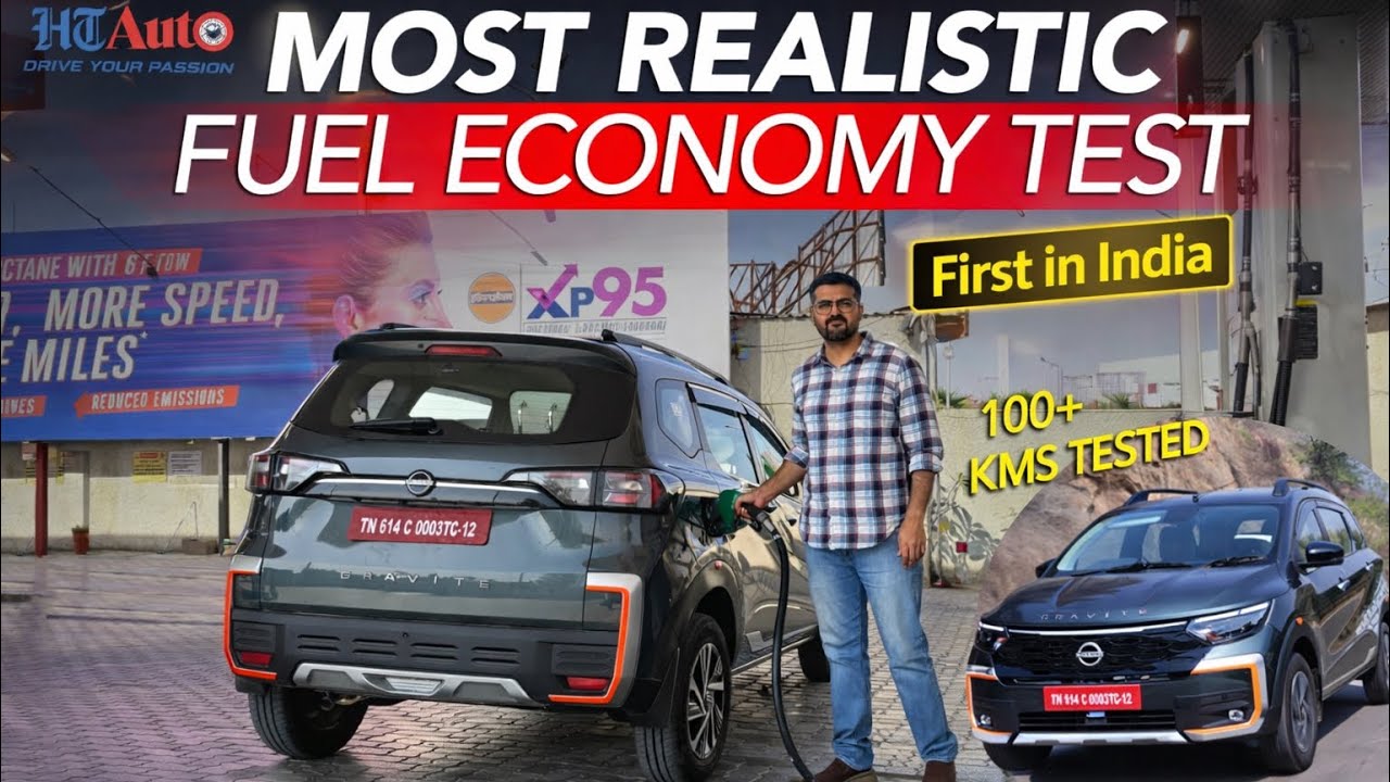 Тест расхода топлива Nissan Gravite ⛽+ Первый тест-драйв: первый в Индии 🇮🇳 #автомобиль