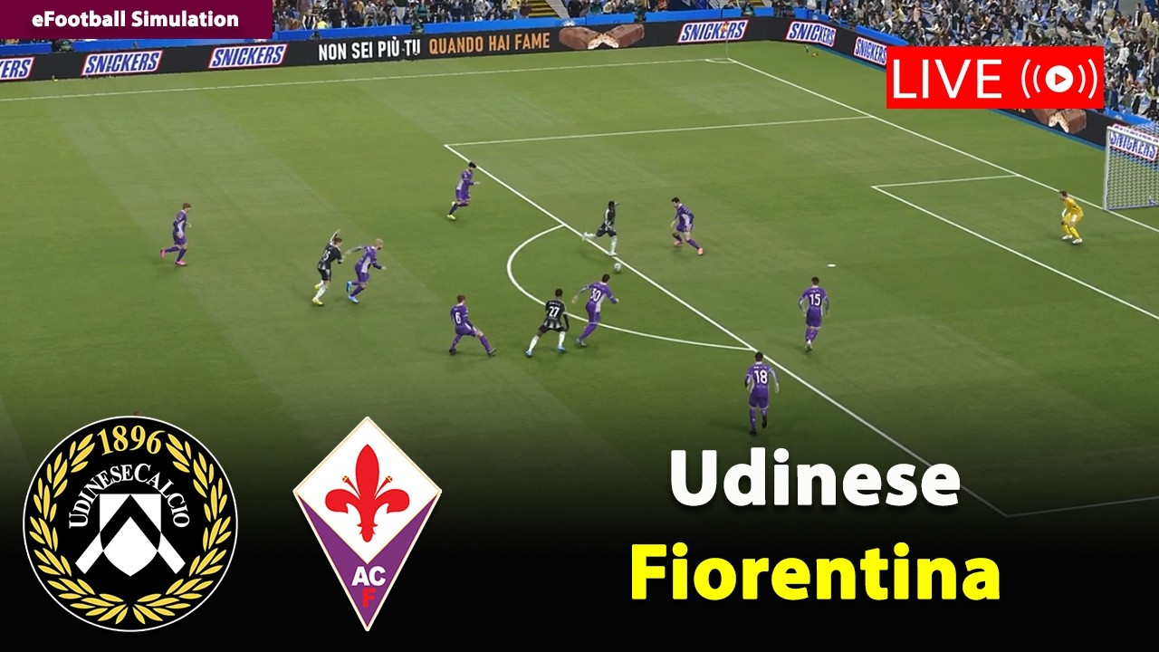 🔴In Diretta- Udinese vs Fiorentina | Serie A 2025/26 | eFootball PES21 Simulation